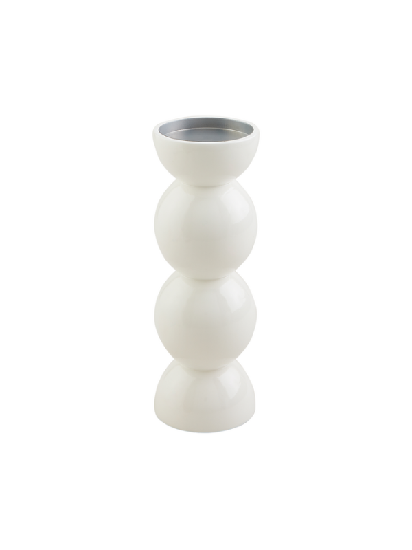 Small White Lacquer Candle Stick