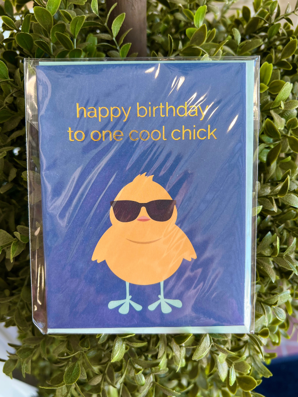 Birthday Cool Chick Greeting Card