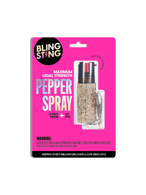 Blingsting Glitter Pepper Spray in Rose Gold