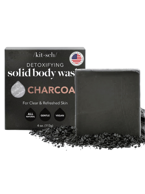 Charcoal Detoxifying Solid Body Wash Bar by Kitsch