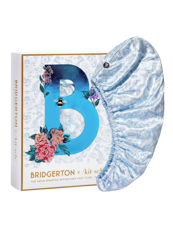 Bridgerton x Kitsch Satin Wrapped Microfiber Hair Towel