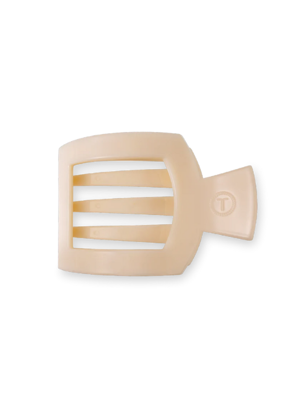 Almond Beige Medium Flat Square Clip