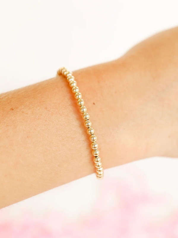 4MM Gold Beaded Bracelet