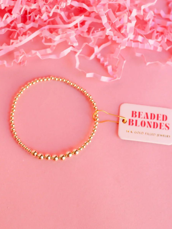 Extended Lucky Gold Beaded Bracelet