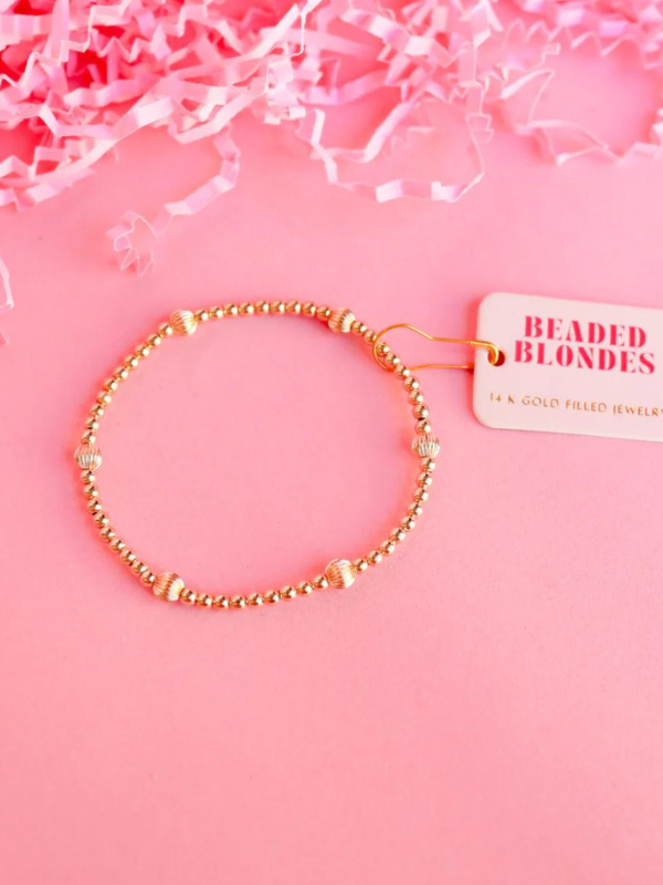 Extended Claire Gold Beaded Bracelet