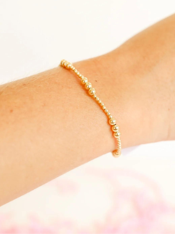 Extended ILY Gold Beaded Bracelet