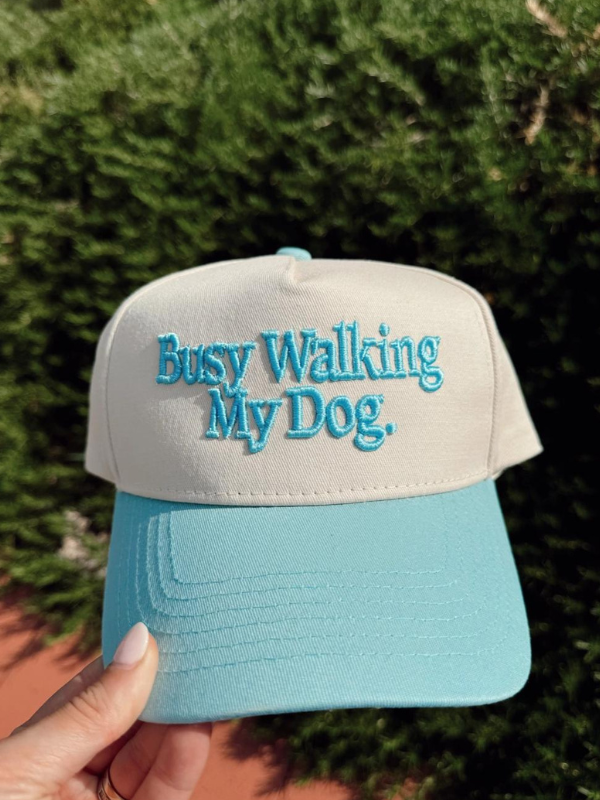 Busy Walking My Dog Trucker Hat