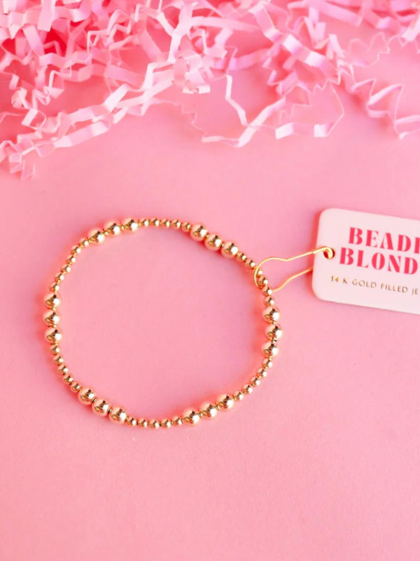 Extended ILY Most Gold Beaded Bracelet