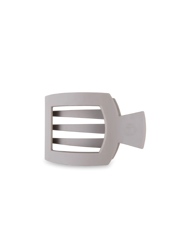 Silver Flames Medium Flat Square Clip