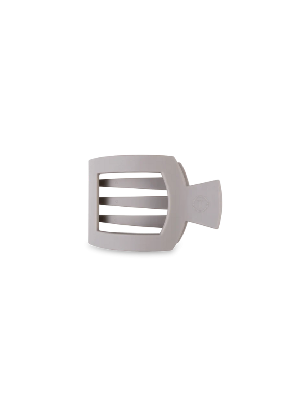 Silver Flames Small Flat Square Clip