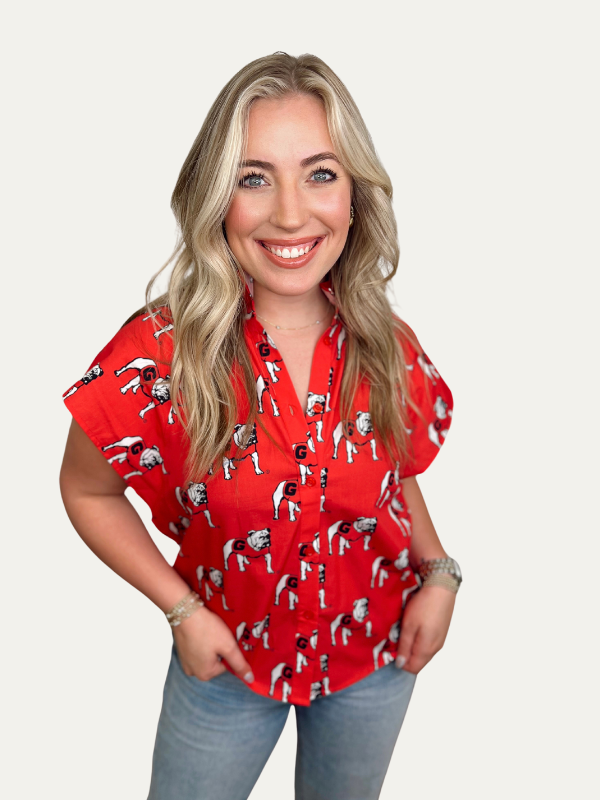 The Bulldogs Poplin Blouse