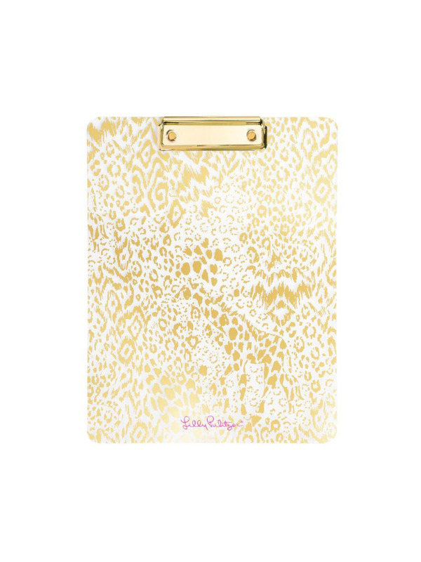 Gold Metallic Pattern Play Acrylic Clipboard