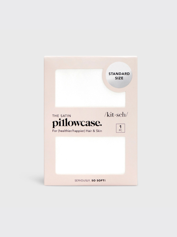 Ivory Standard Satin Pillow Case by Kitsch