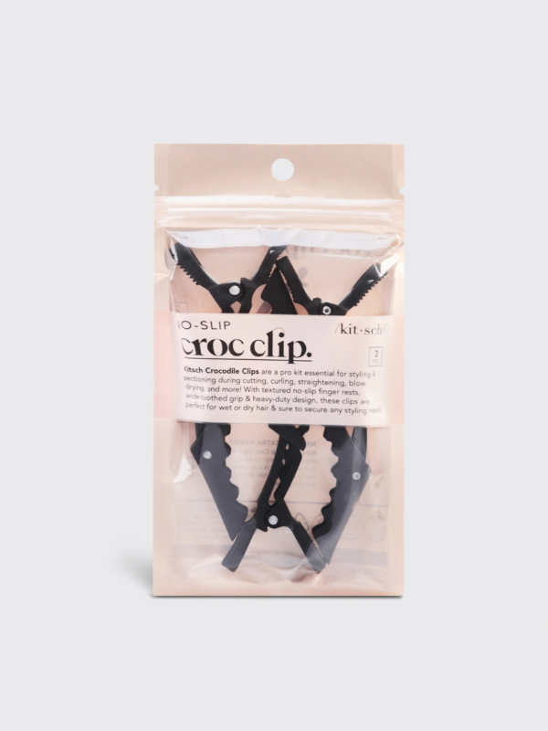 No Slip Crocodile Clip 3pc - Black