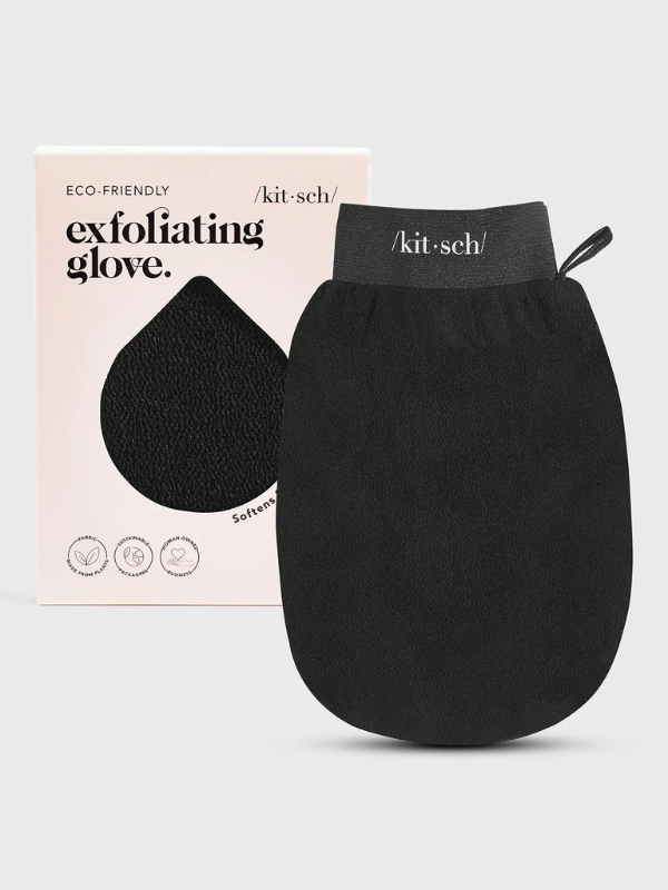 Eco-Friendly Exfoliating Glove in Black by Kitsch