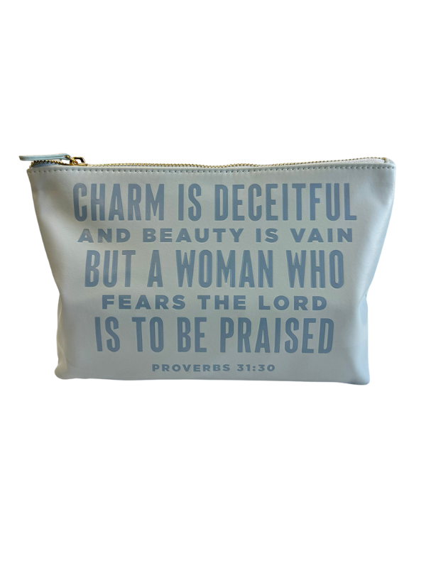 Proverbs 31:30 Bible Verse Catch All Pouch