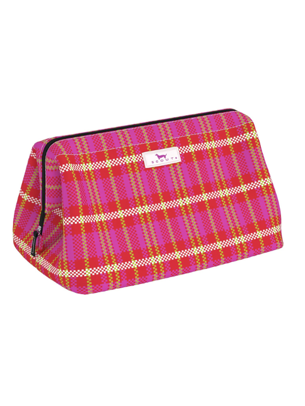 Sweet Tartan Big Mouth Makeup Bag by Scout