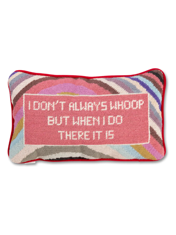 Whoop There It Is Needlepoint Pillow