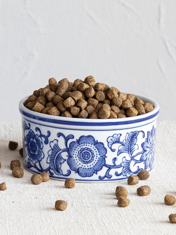 Small Blue & White Pet Bowl