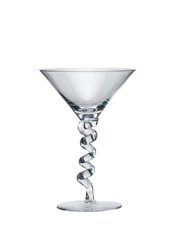 Twisted Stem Martini Glass