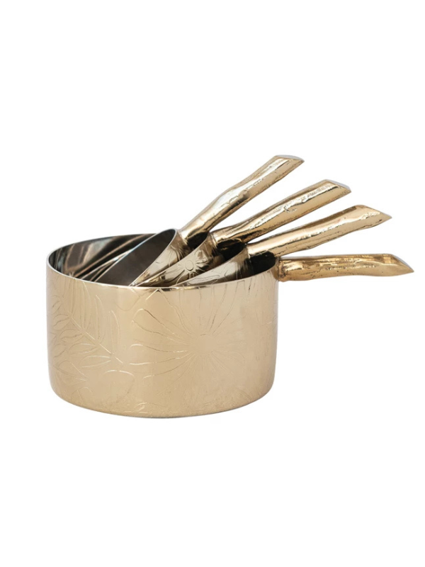 Stainless Steel Measuring Cup Set with Twig Handles