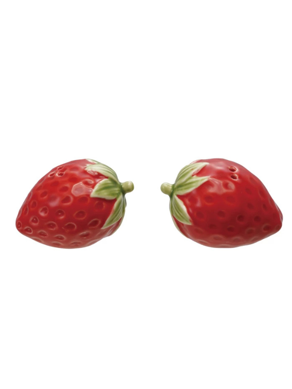 Strawberry Shaped Salt & Pepper Shakers