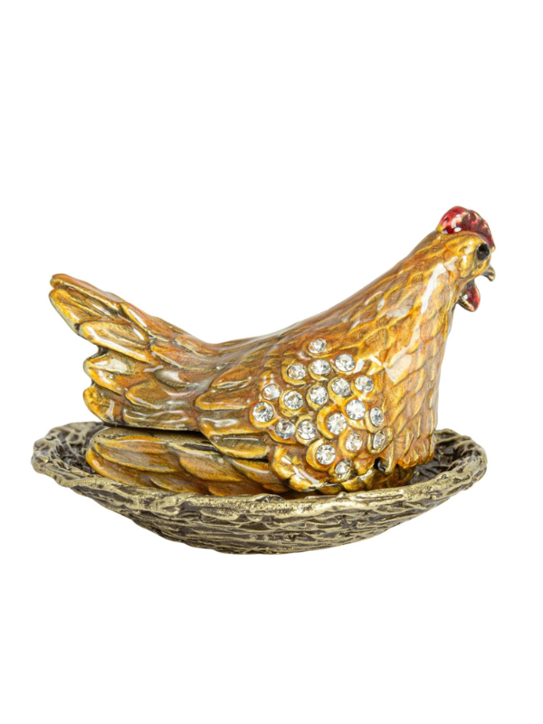 Hen On A Nest Trinket Box