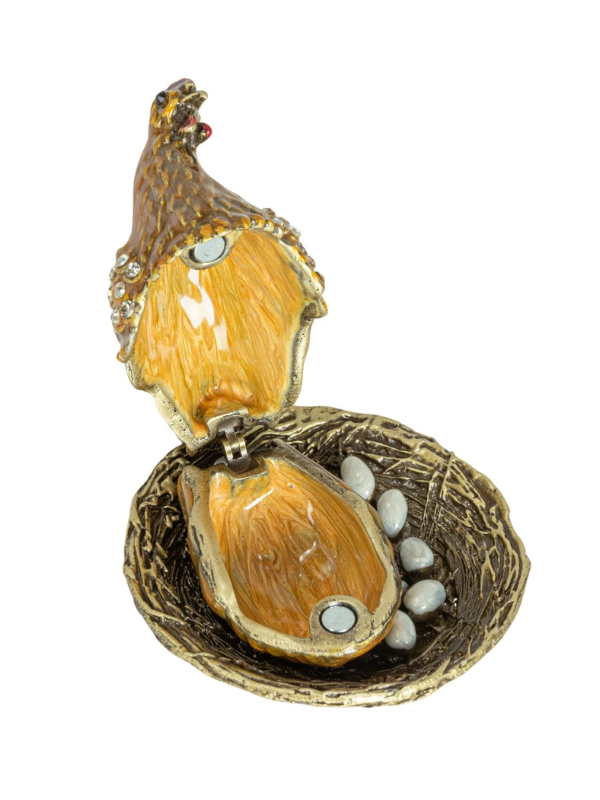 Hen On A Nest Trinket Box