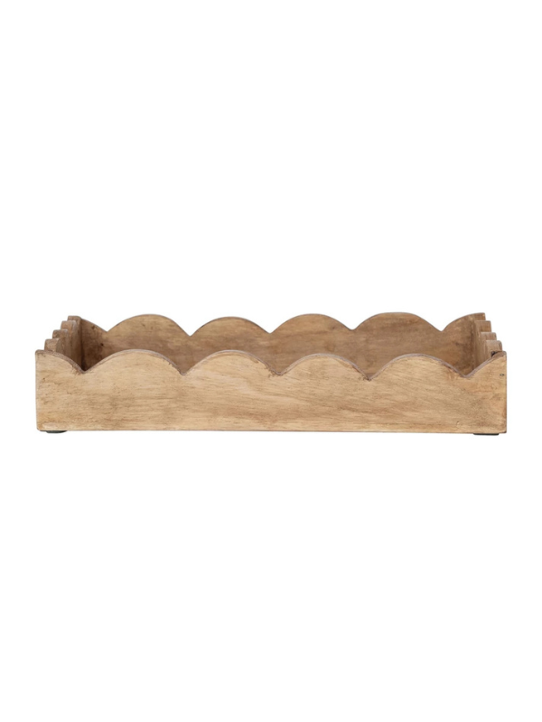 Mango Wood Scalloped Tray