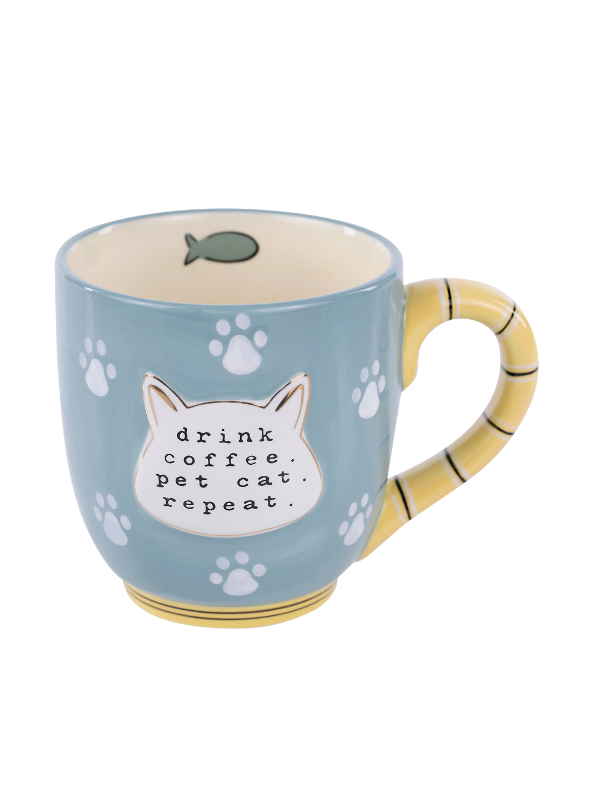 Drink Coffee. Pet Cat. Repeat. Mug