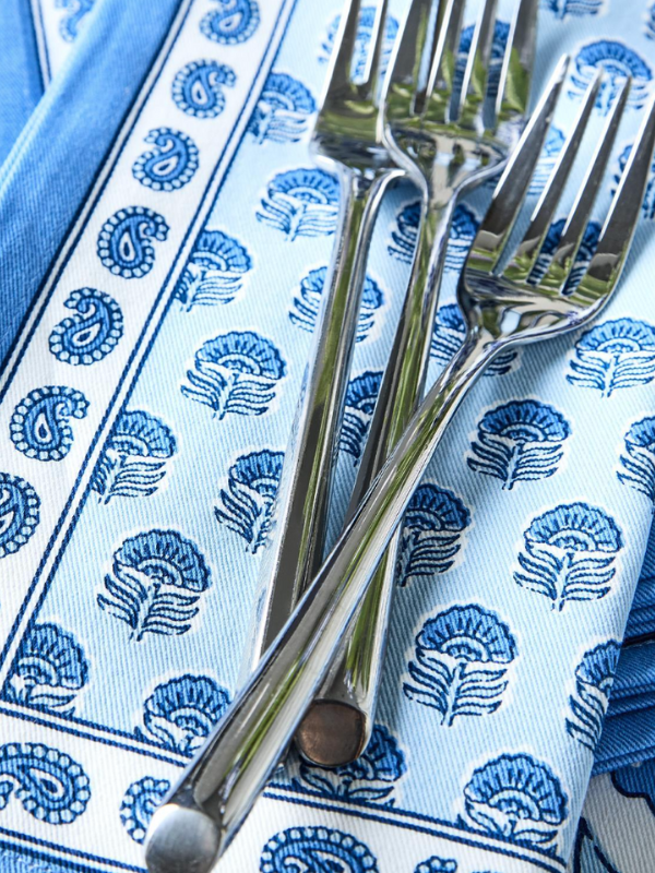 Chinoiserie Blue Block Napkin Set