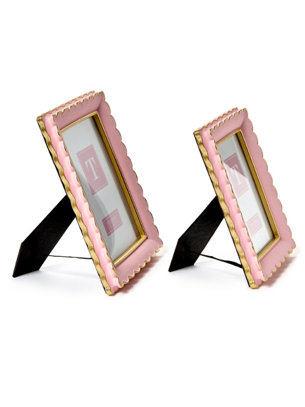 Pink Scalloped Picture Frames