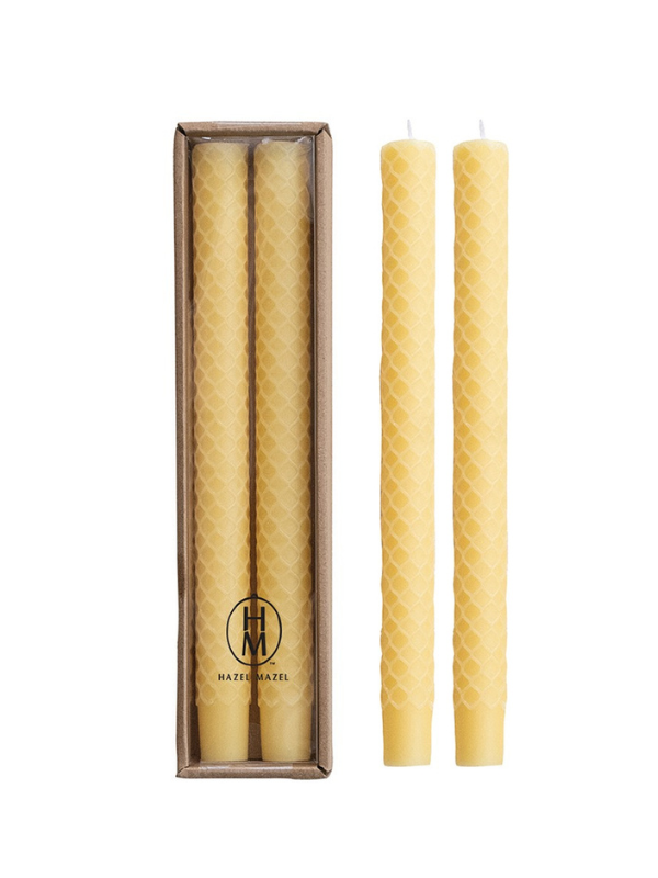 Yellow Honeycomb Taper Candles