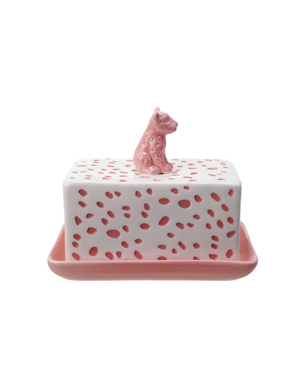 Animal Print Butter Dish