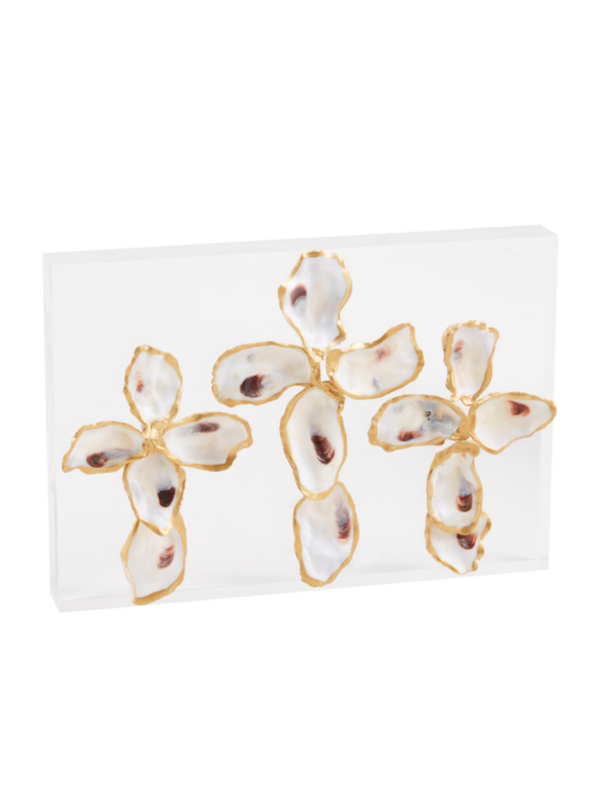 Cross Acrylic Oyster Plaque