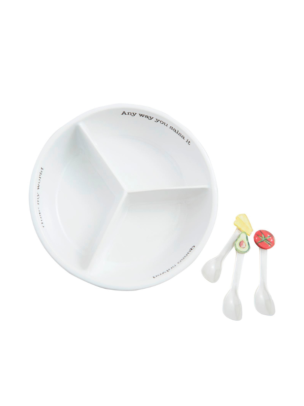 Salsa, Guac & Queso Triple Dish Set