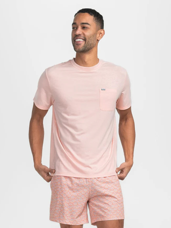 Max Comfort Pocket Tee in Peach Melba By Southern Shirt Co.