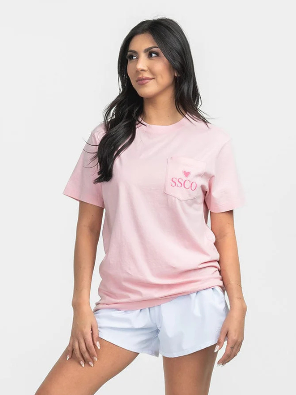 Dolly of Hearts Tee in Blush By Souther Shirt Co.