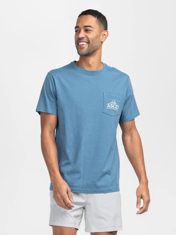 Long Drive Tee in Nautical Blue By Southern Shirt Co.
