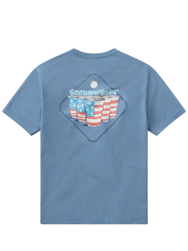 USA Pong Tee in Nautical Blue By Southern Shirt Co.