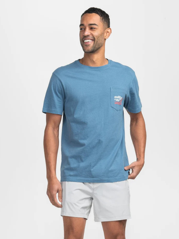 USA Pong Tee in Nautical Blue By Southern Shirt Co.