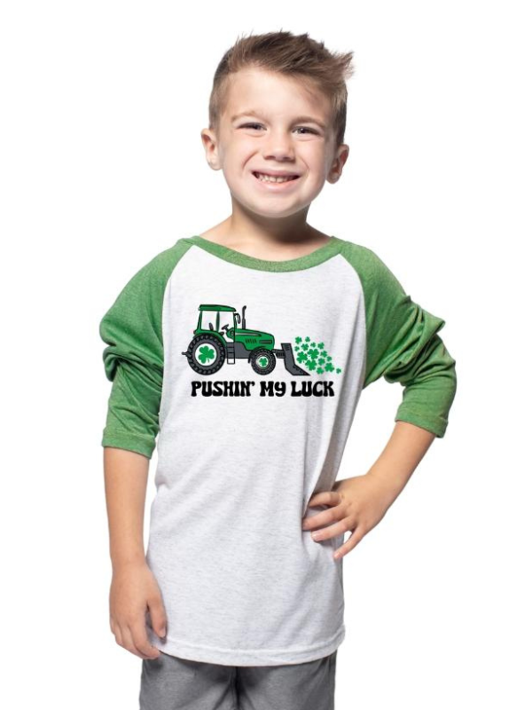 Kids Pushin' My Luck Crew Neck T-Shirt By Jane Marie