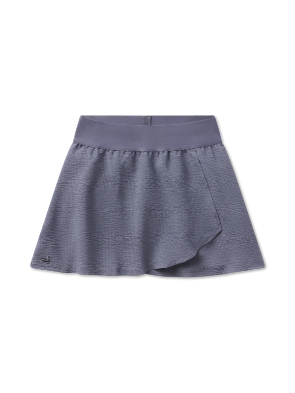 Selby Seersucker Skirt In Washed Slate By Southern Marsh