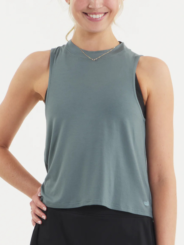 Celeste Active Tank In Burnt Sage By Southern Marsh