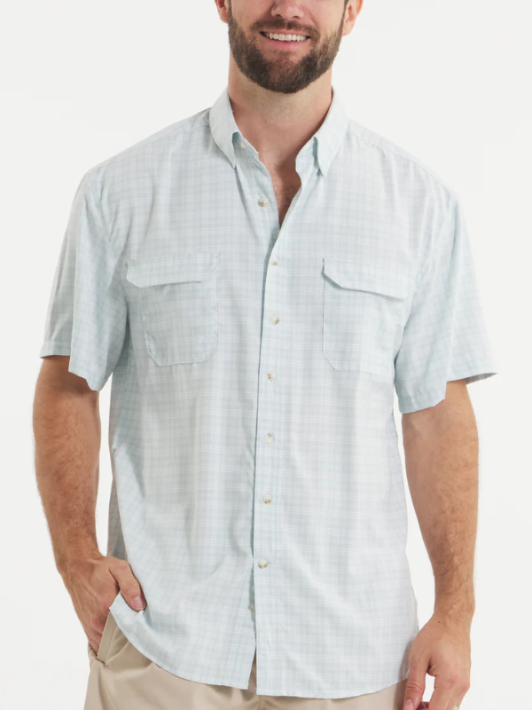 Merida Mar Performance Shirt In Mist Blue By Southern Marsh