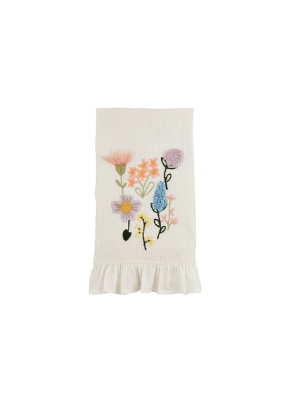 Savannah Newsome & Jarrett Thompson-Flower Stem Waffle Weave Towel