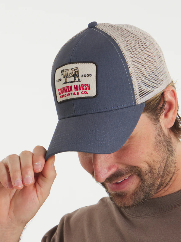 No Bull Trucker Hat in Slate By Southern Marsh