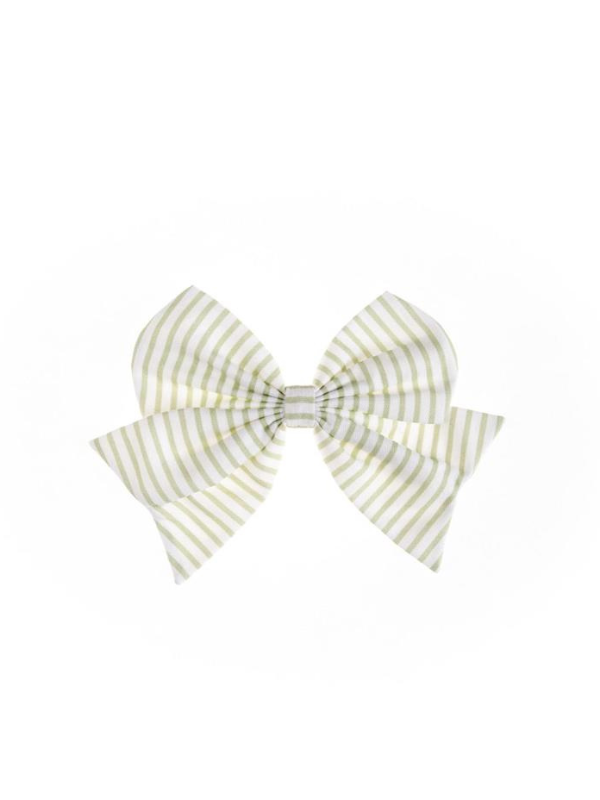 Green Stripe Magnetic Bow