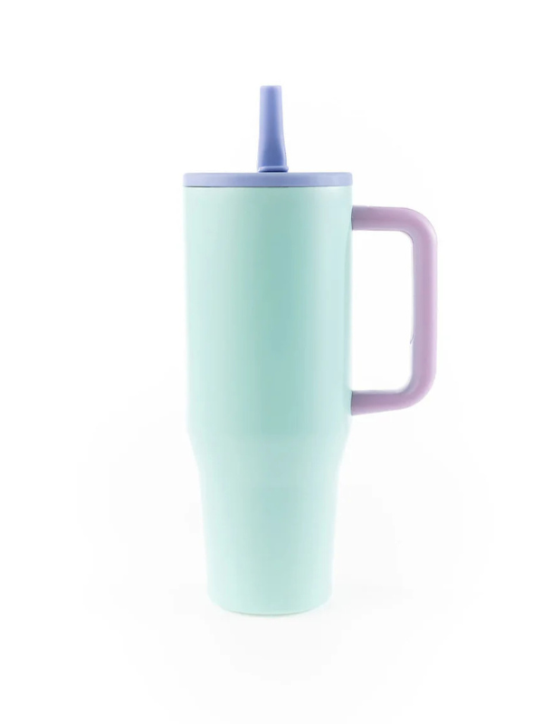 40oz Colorblock To-Go Tumbler in Aqua