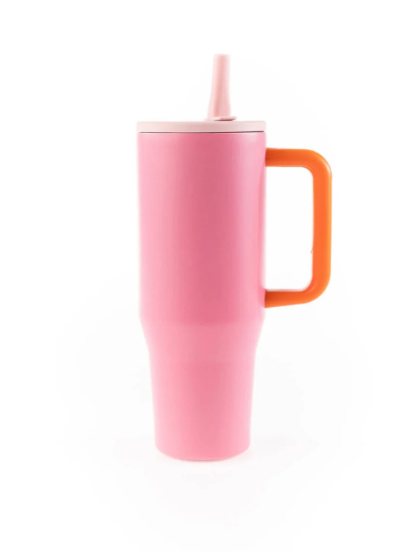 40oz Colorblock To-Go Tumbler in Hot Pink